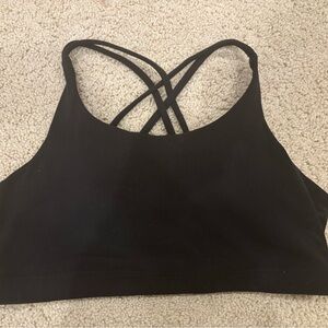 Athleta Black Cross-Back Sports Bra
